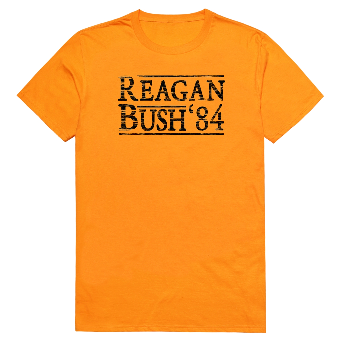 RS9-RE1-GLD-04 Distressed Campaign Reagan 1 Short Sleeve T-Shirt, Gold - Extra Large