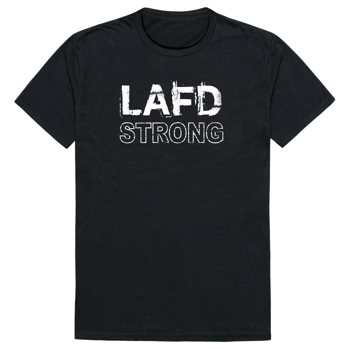 RT1-ST1-BLK-02 Distressed Strong 1 Short Sleeve T-Shirt, Black - Medium