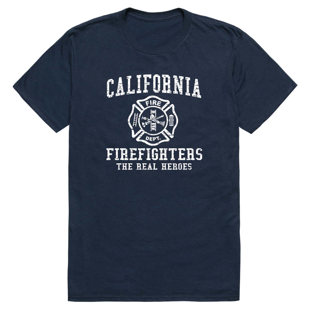 RT1-ST8-NVY-01 Distressed Strong 8 Short Sleeve T-Shirt, Navy - Small