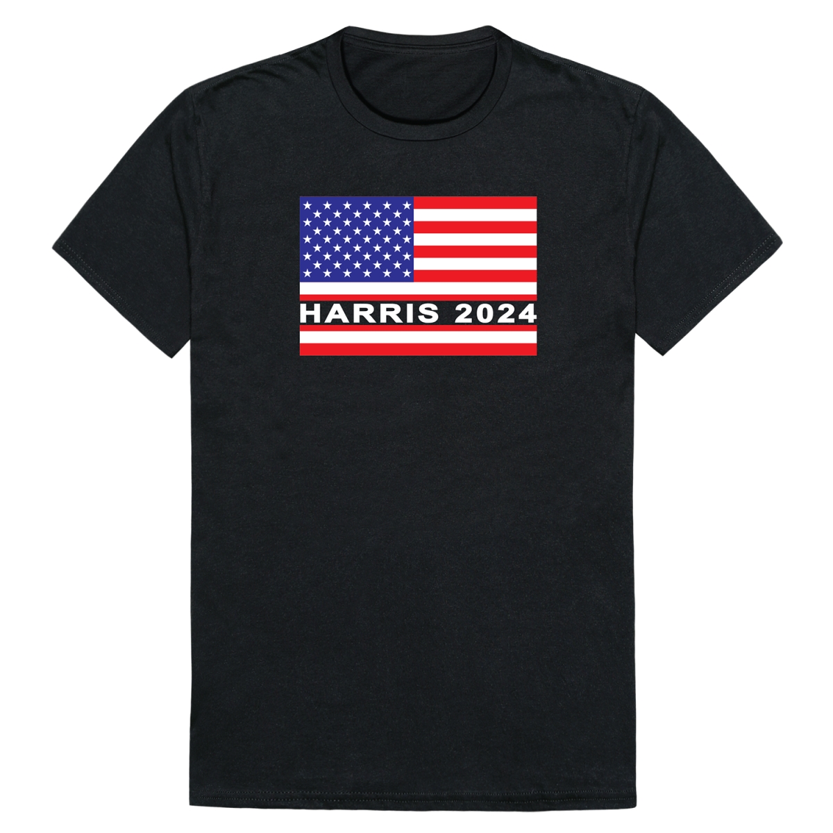 TS9-H06-BLK-04 Campaign Harris 06 Short Sleeve T-Shirt, Black - Extra Large