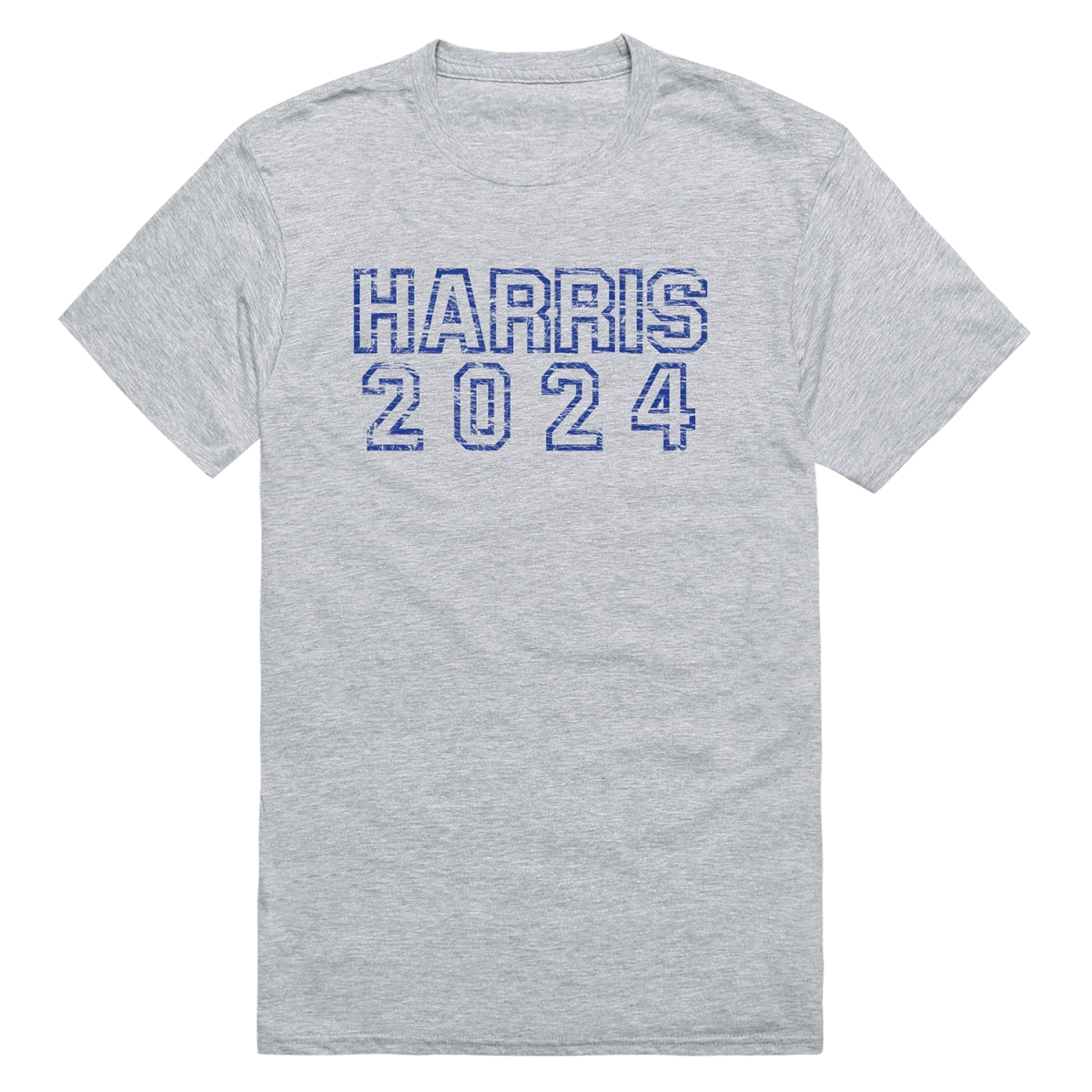 RS9-HAR-HG2-03 Distressed Campaign Harris Short Sleeve T-Shirt, Heather Gray - Large