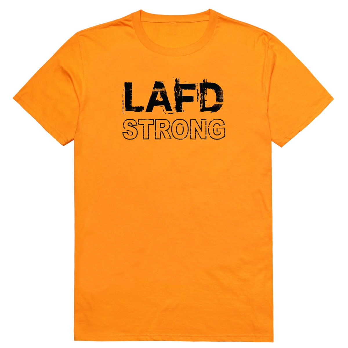 RT1-ST1-GLD-04 Distressed Strong 1 Short Sleeve T-Shirt, Gold - Extra Large