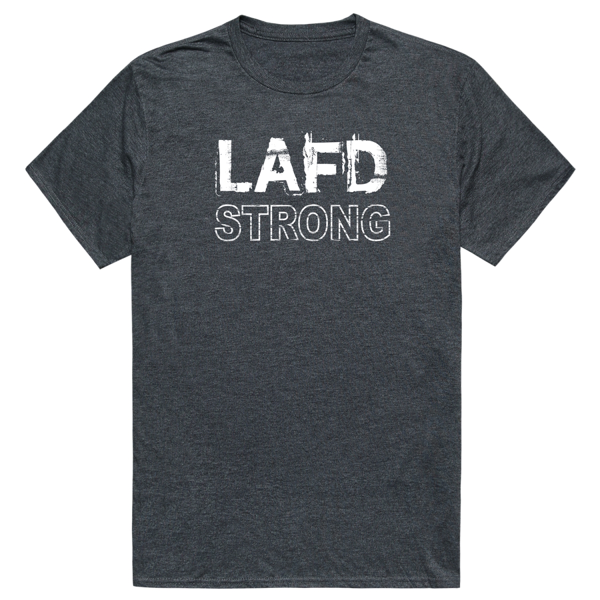 RT1-ST1-HCH-02 Distressed Strong 1 Short Sleeve T-Shirt, Heather Charcoal - Medium