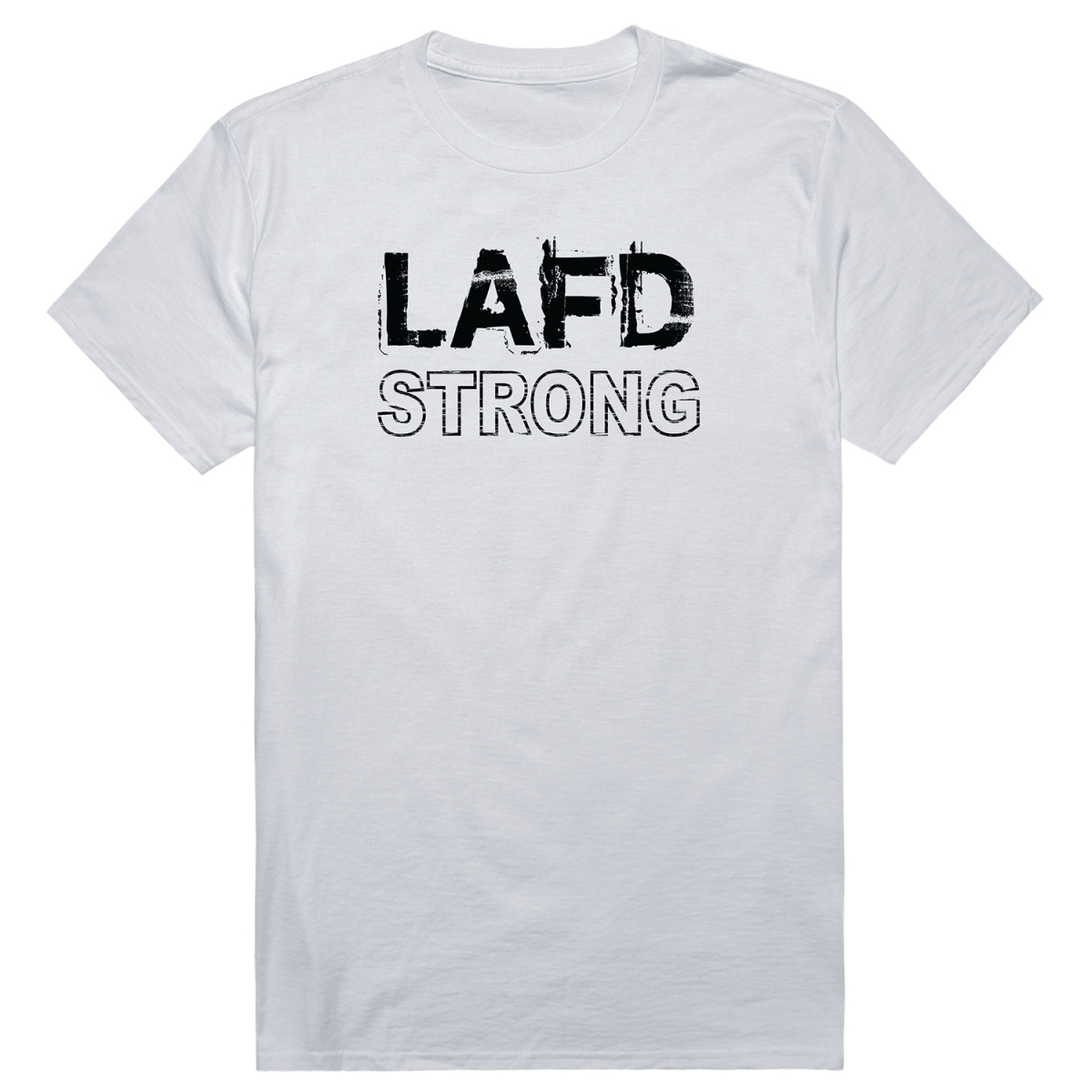 RT1-ST1-WHT-02 Distressed Strong 1 Short Sleeve T-Shirt, White - Medium
