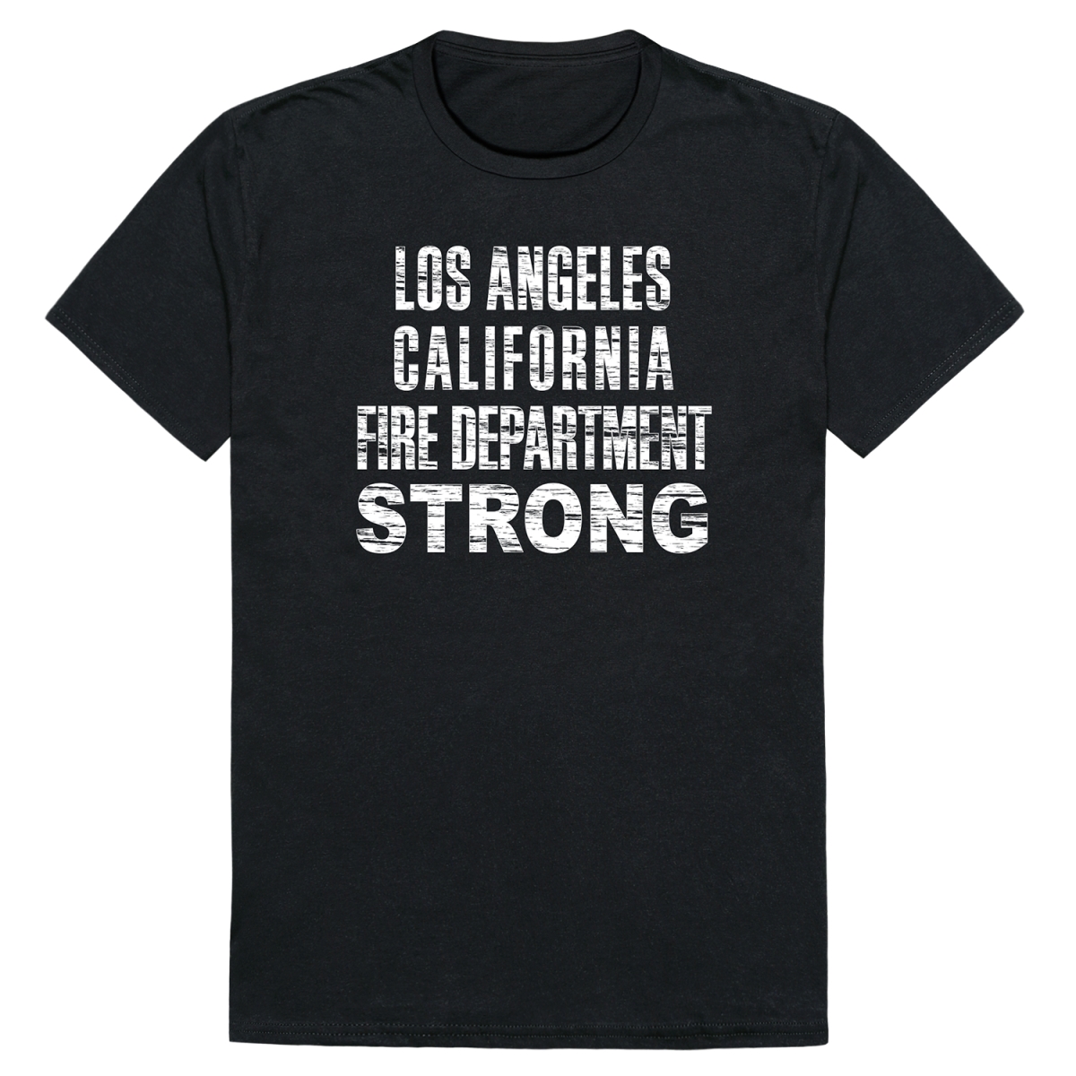 RT1-ST3-BLK-02 Distressed Strong 3 Short Sleeve T-Shirt, Black - Medium