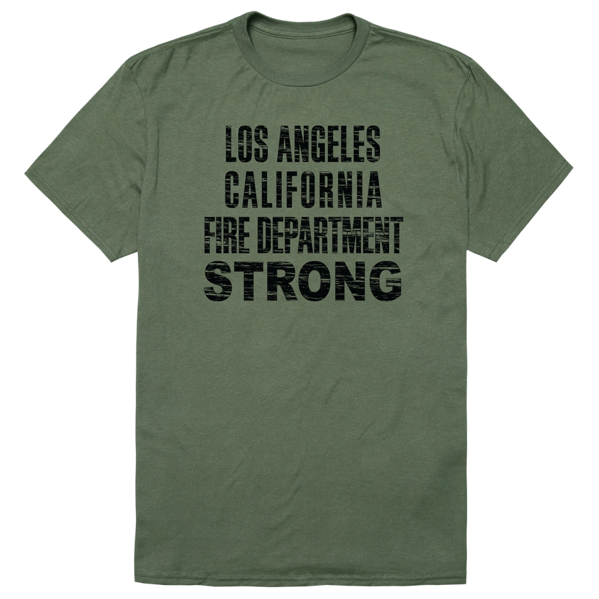 RT1-ST3-OLV-04 Distressed Strong 3 Short Sleeve T-Shirt, Olive - Extra Large