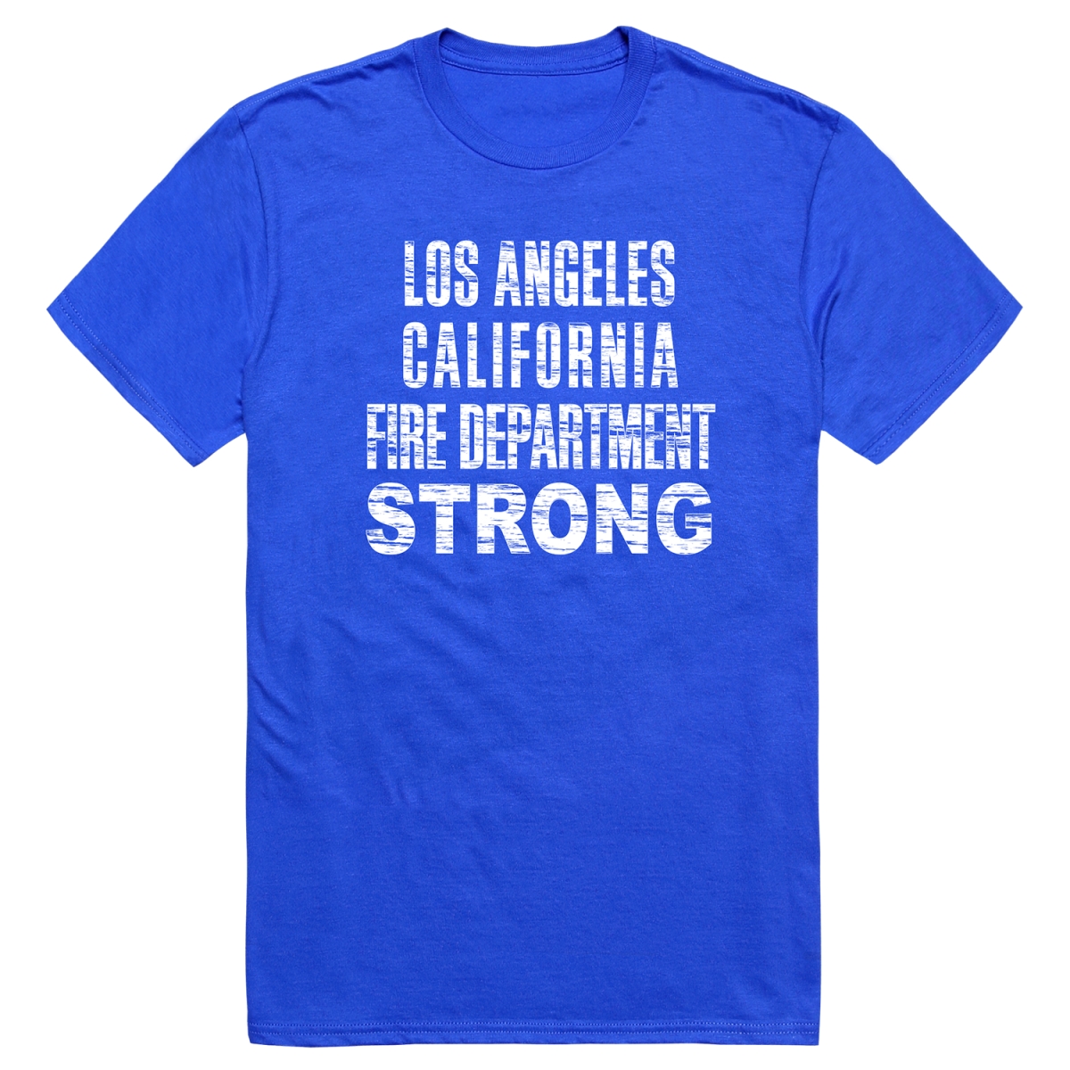 RT1-ST3-RYL-01 Distressed Strong 3 Short Sleeve T-Shirt, Royal Blue - Small