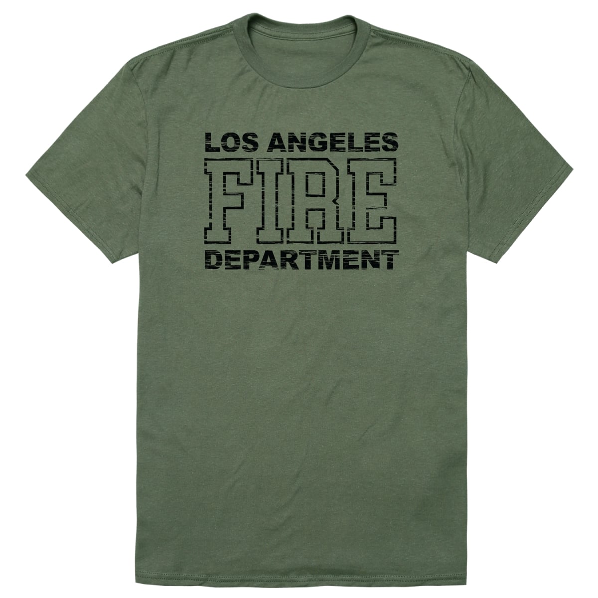 RT1-ST5-OLV-03 Distressed Strong 5 Short Sleeve T-Shirt, Olive - Large