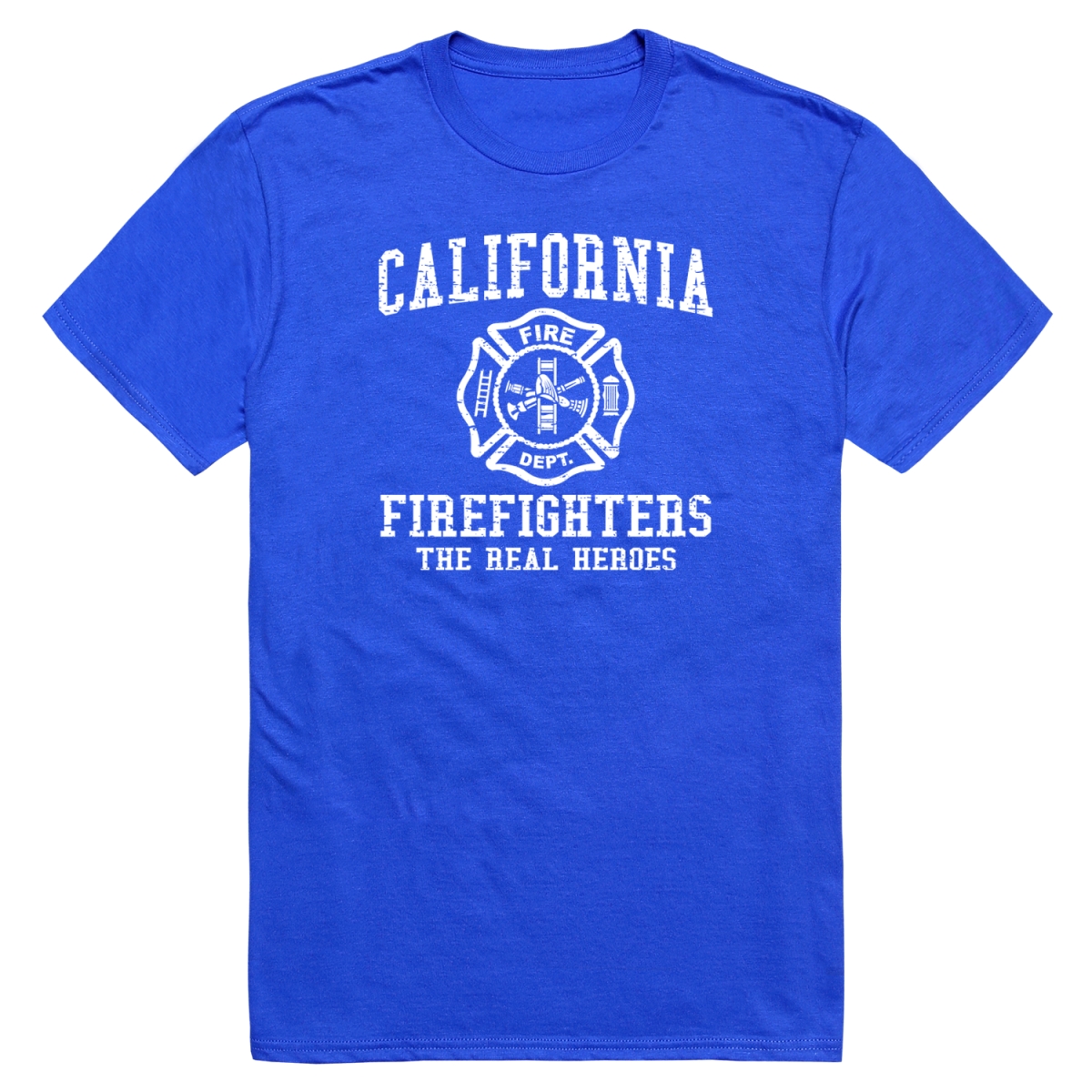 RT1-ST8-RYL-02 Distressed Strong 8 Short Sleeve T-Shirt, Royal Blue - Medium