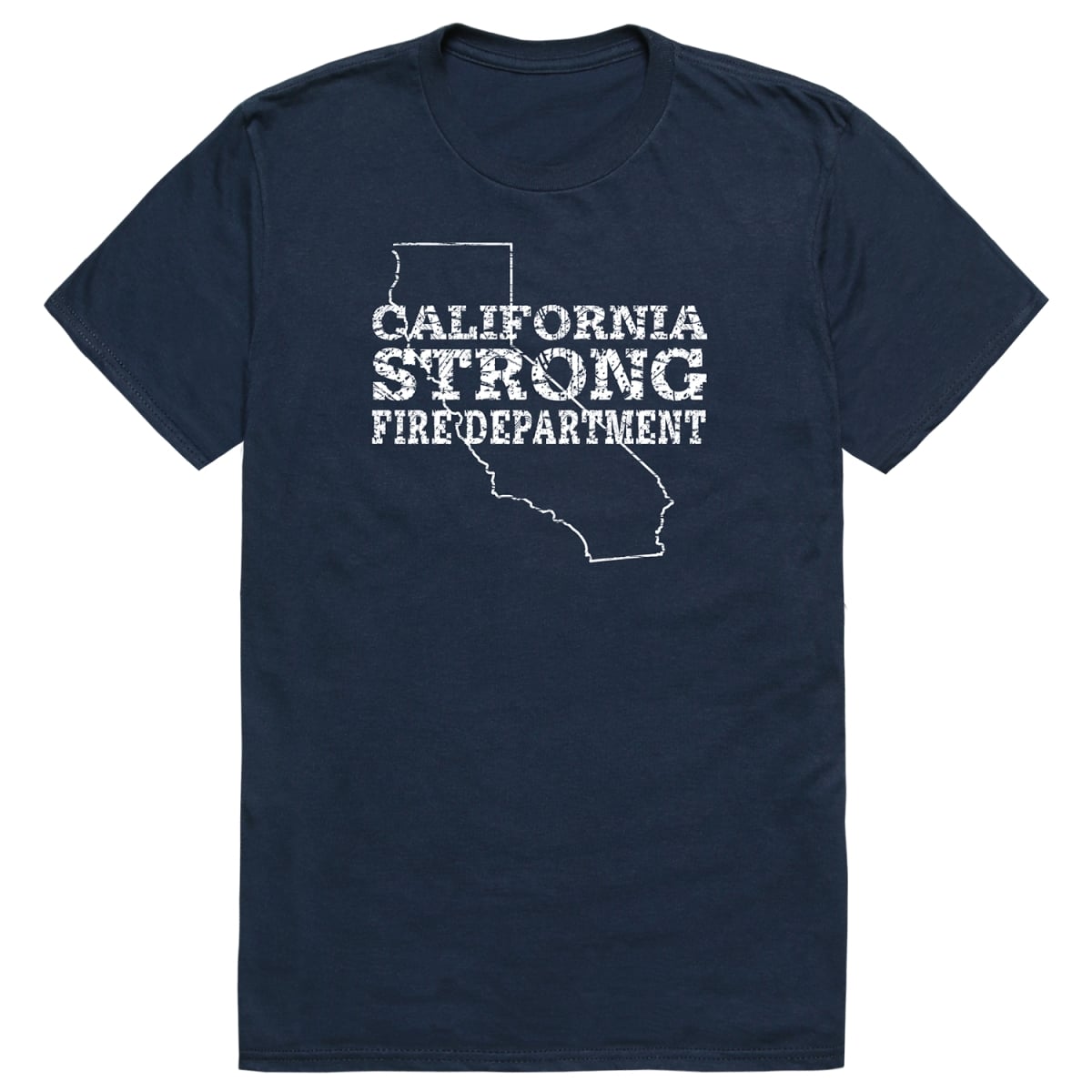RT1-ST4-NVY-02 Distressed Strong 4 Short Sleeve T-Shirt, Navy - Medium