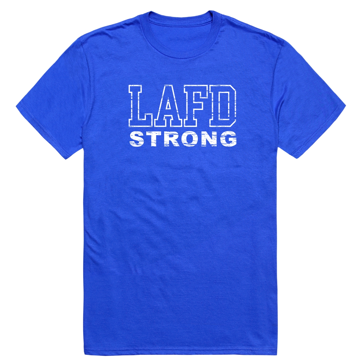 RT1-ST6-RYL-02 Distressed Strong 6 Short Sleeve T-Shirt, Royal Blue - Medium