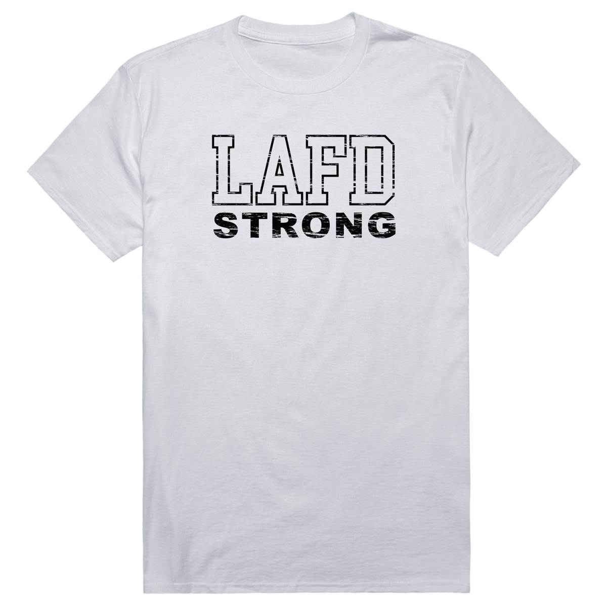 RT1-ST6-WHT-04 Distressed Strong 6 Short Sleeve T-Shirt, White - Extra Large