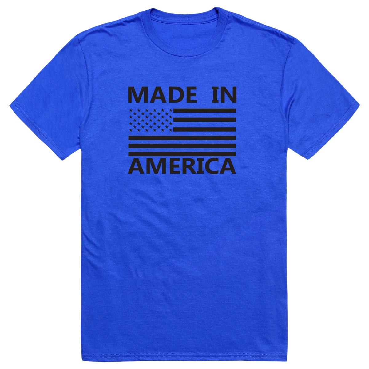 AM3-214-RYL-01 America Basic Made in America Short Sleeve T-Shirt, Royal Blue - Small