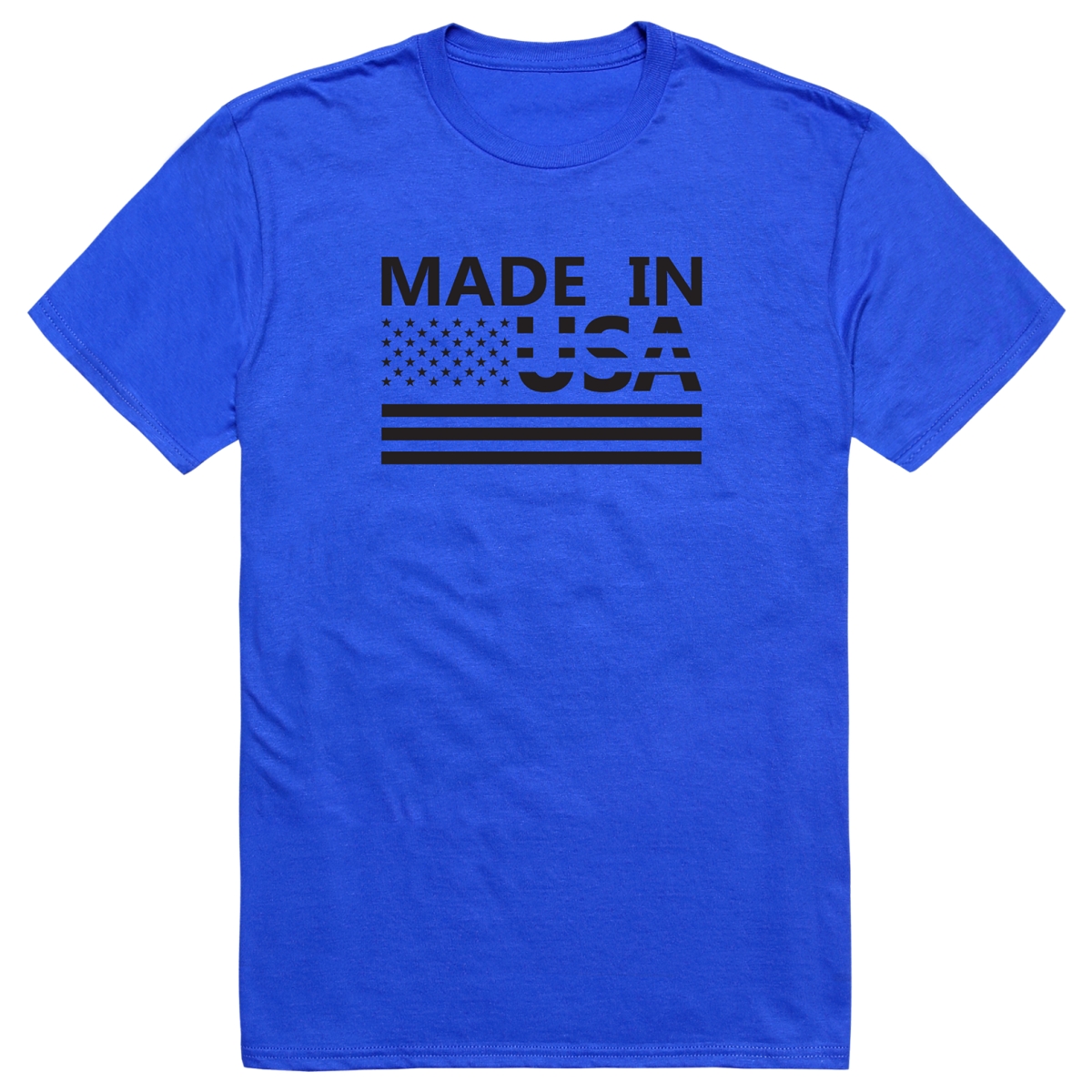 AM3-215-RYL-01 America Basic Made in USA Short Sleeve T-Shirt, Royal Blue - Small