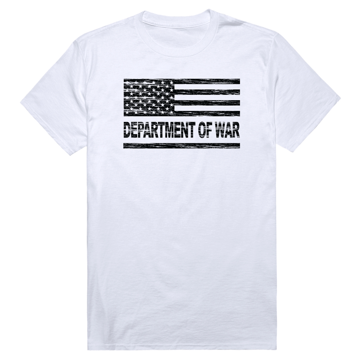 AM1-229-WHT-02 America Department of War Short Sleeve T-Shirt, White - Medium