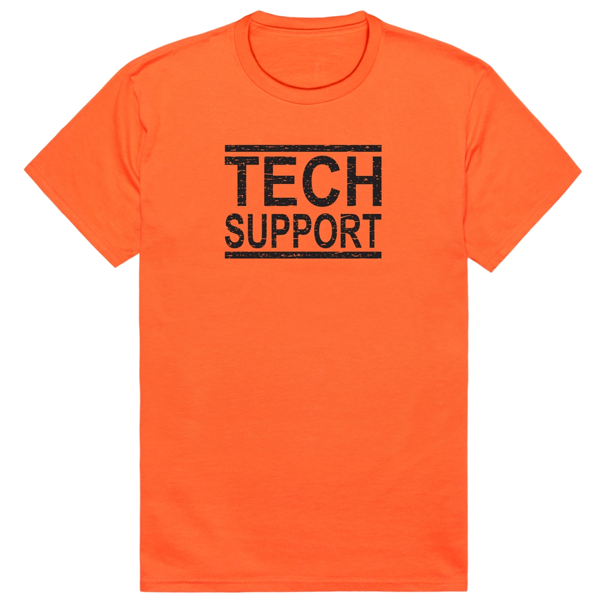 AM1-211-ORN-03 America Tech Support Short Sleeve T-Shirt, Orange - Large