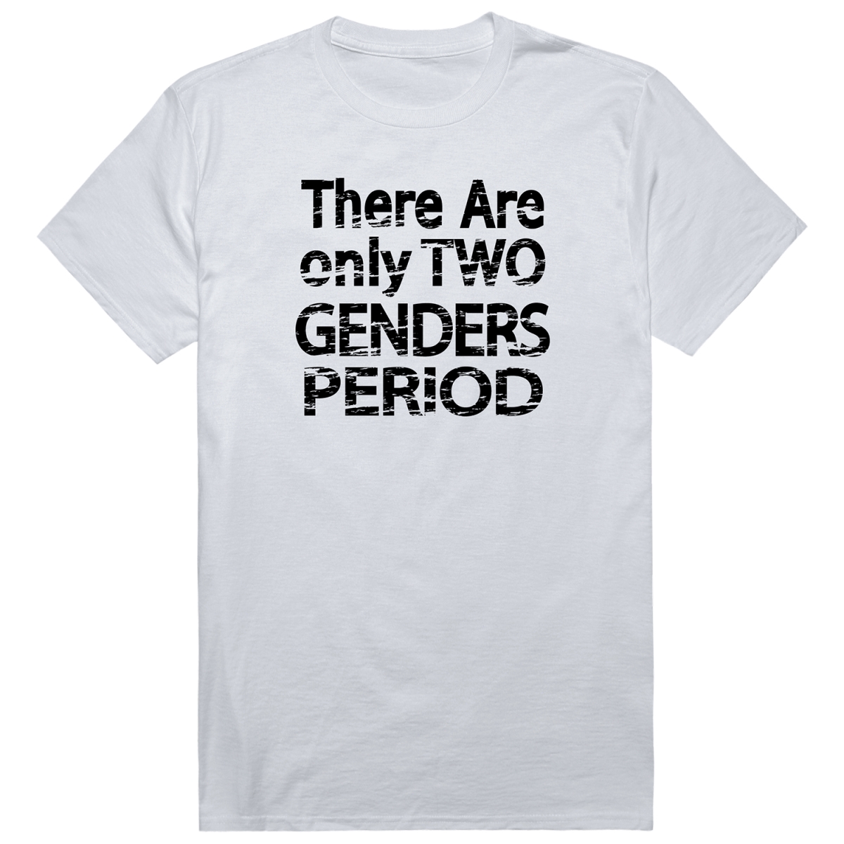 AM1-200-WHT-01 America Genders Period Short Sleeve T-Shirt, White - Small