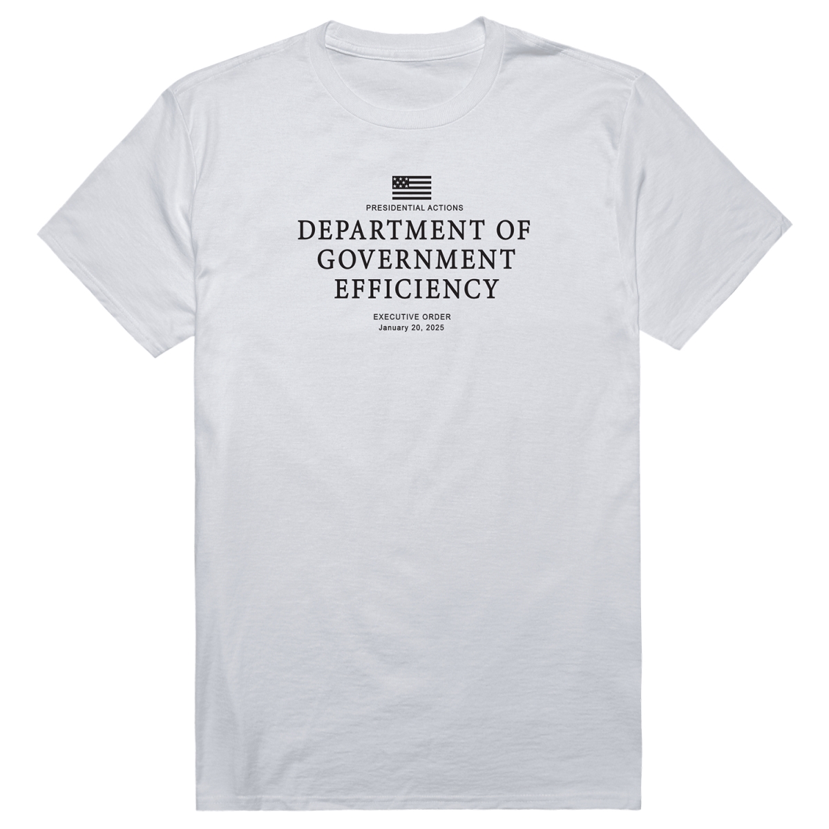 AM1-206-WHT-03 America D.O.G.E 2 Short Sleeve T-Shirt, White - Large