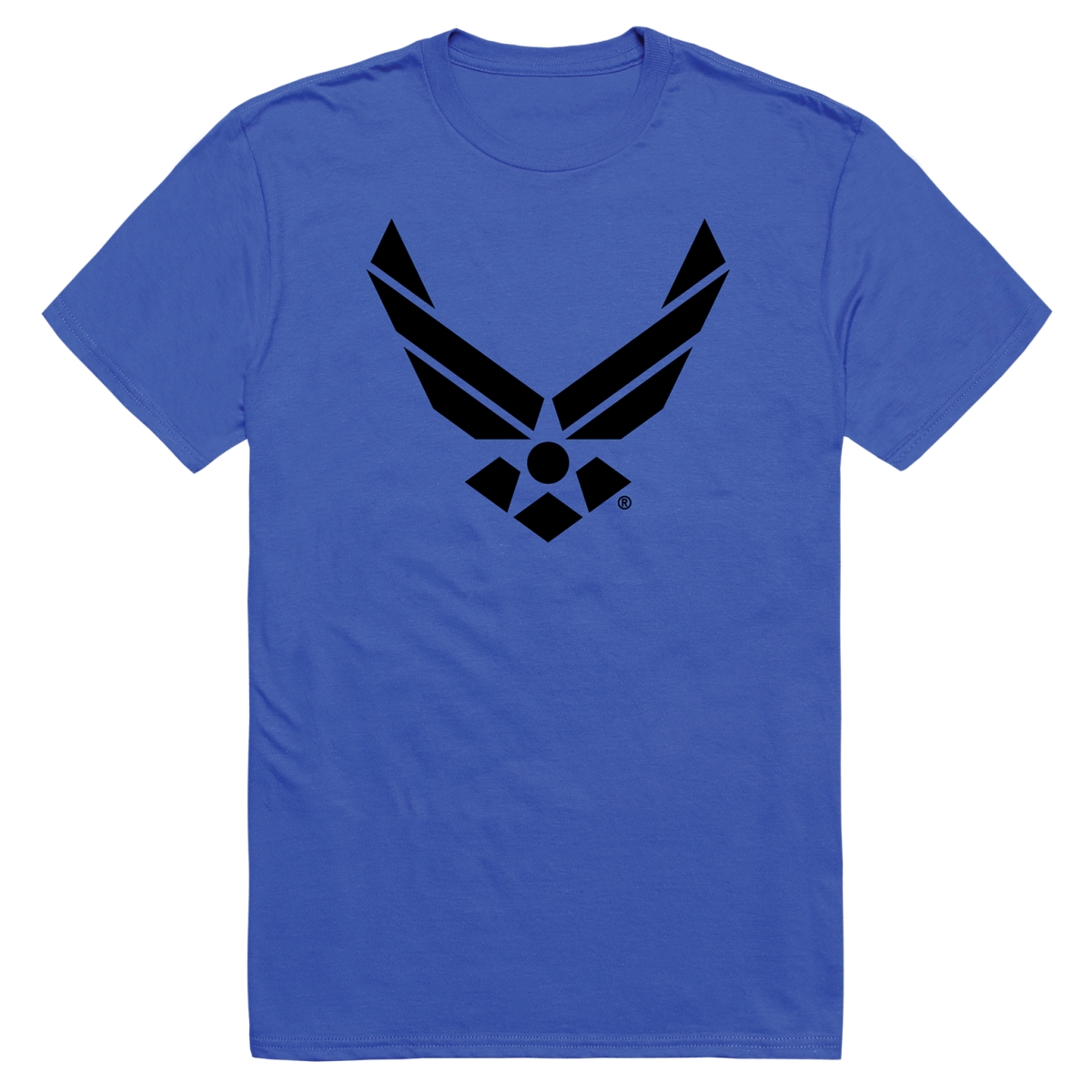 AM5-AF1-RYL-01 Basic Military US Air Force 1 Short Sleeve T-Shirt, Royal Blue - Small