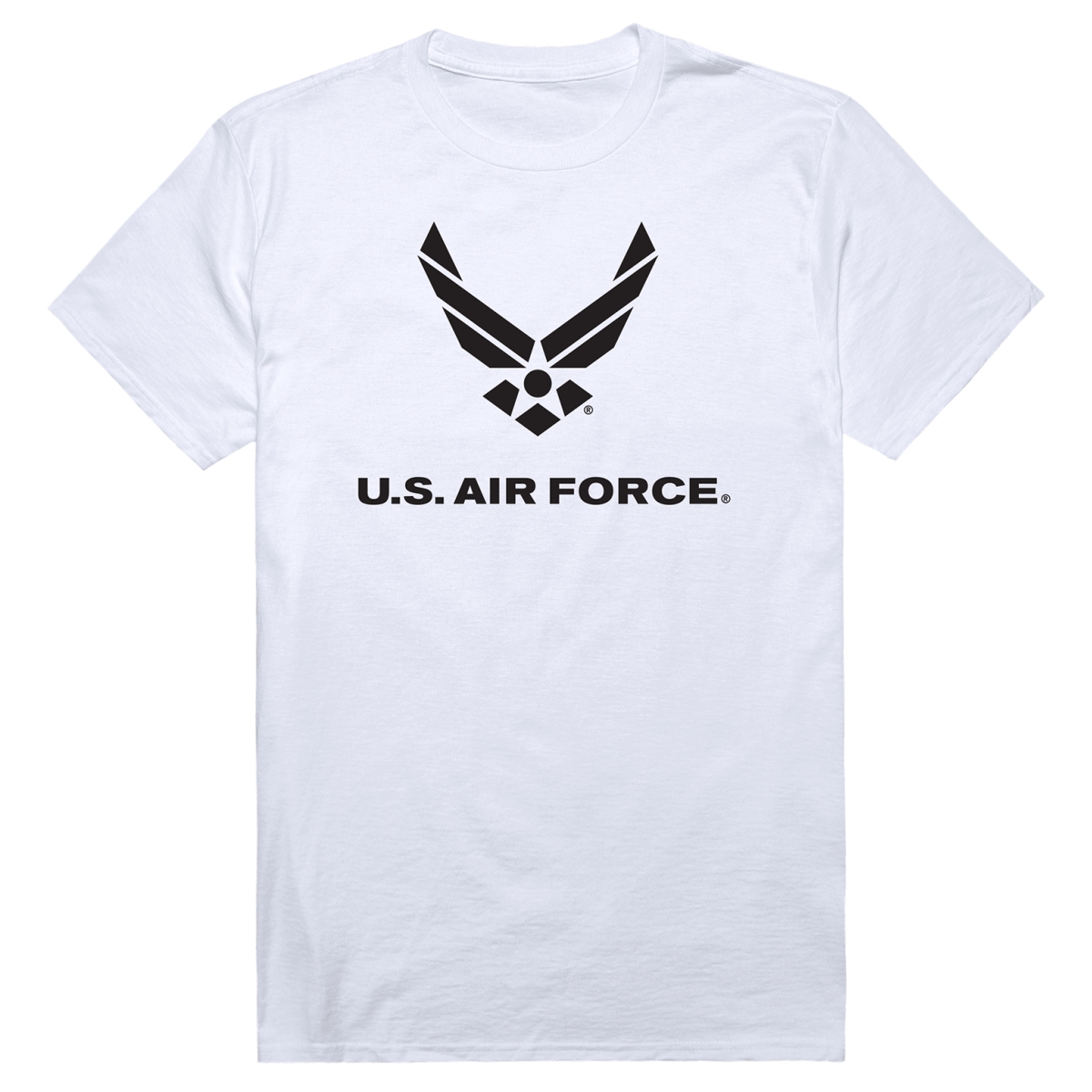 AM5-AF5-WHT-01 Basic Military US Air Force 5 Short Sleeve T-Shirt, White - Small