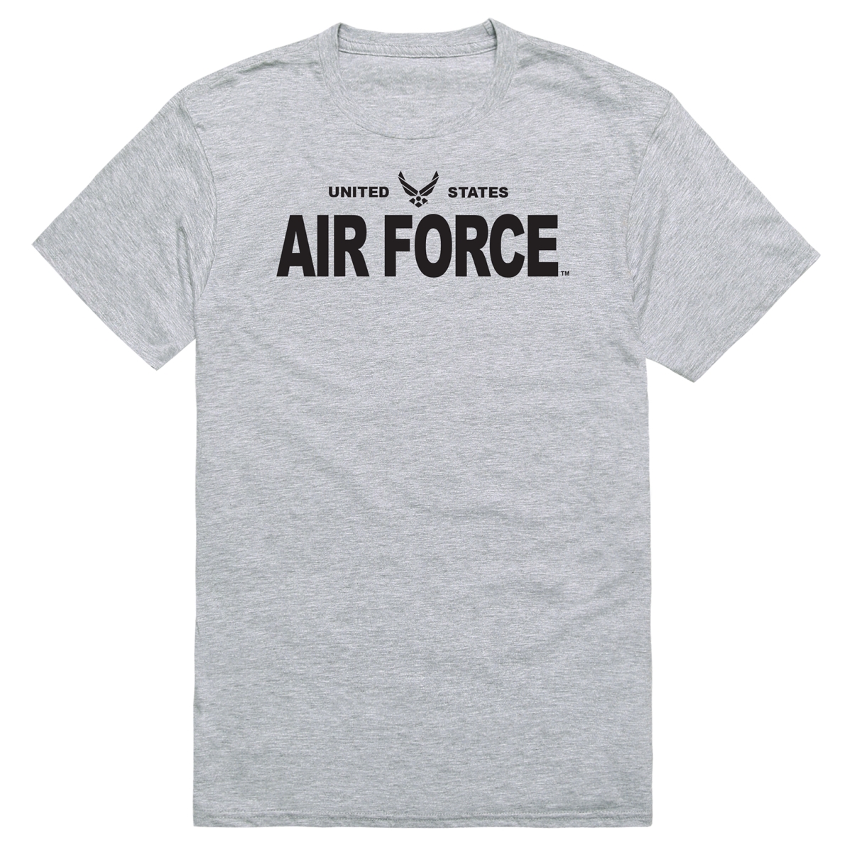 AM5-AF7-HGY-04 Basic Military US Air Force 7 Short Sleeve T-Shirt, Heather Gray - Extra Large