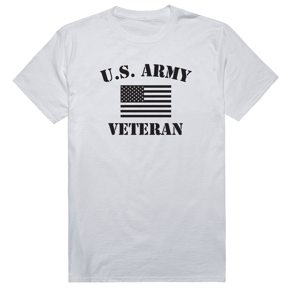 AM5-AR9-WHT-01 Basic Military Army 9 Short Sleeve T-Shirt, White - Small