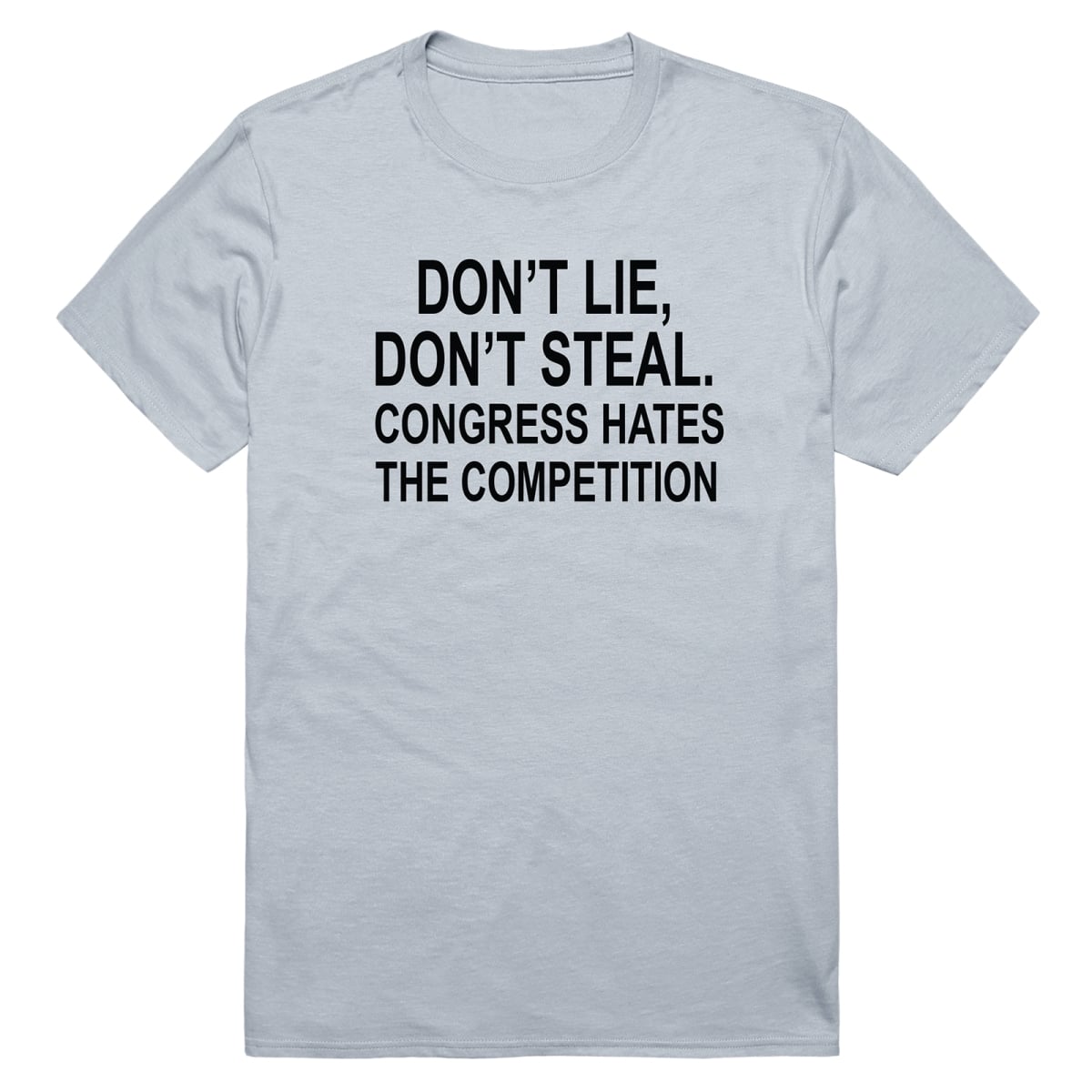AM3-251-SIL-01 America Basic Do Not Lie Short Sleeve T-Shirt, Silver - Small