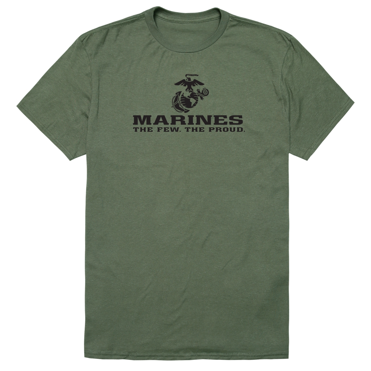 AM5-MC1-OLV-02 Basic Military US Marines 1 Short Sleeve T-Shirt, Olive - Medium