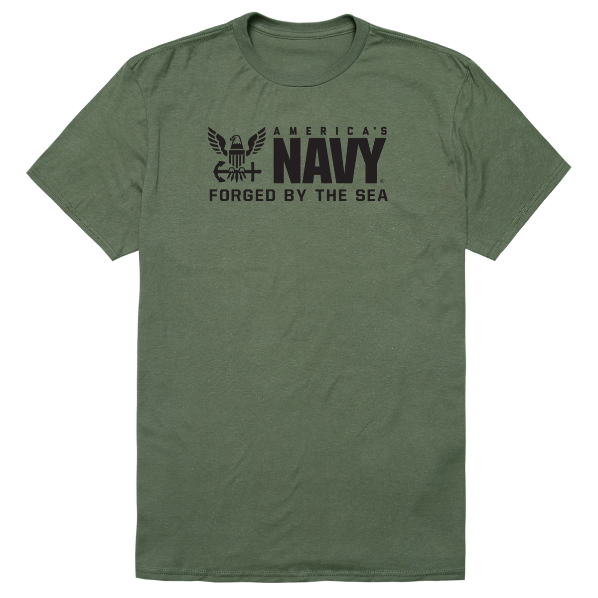 AM5-NA7-OLV-02 Basic Military US Navy 7 Short Sleeve T-Shirt, Olive - Medium