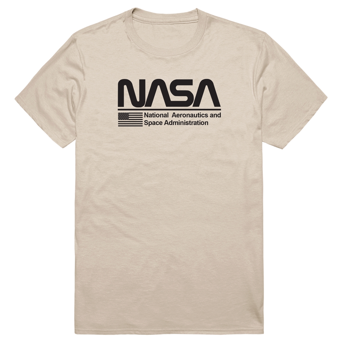 AM5-NS3-SND-02 Basic Military NASA 3 Short Sleeve T-Shirt, Sand - Medium