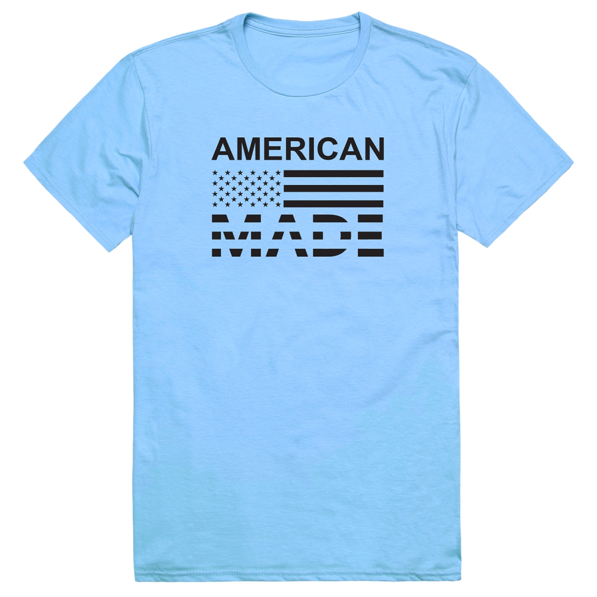 AM3-213-SKY-04 America Basic American Made Short Sleeve T-Shirt, Sky Blue - Extra Large