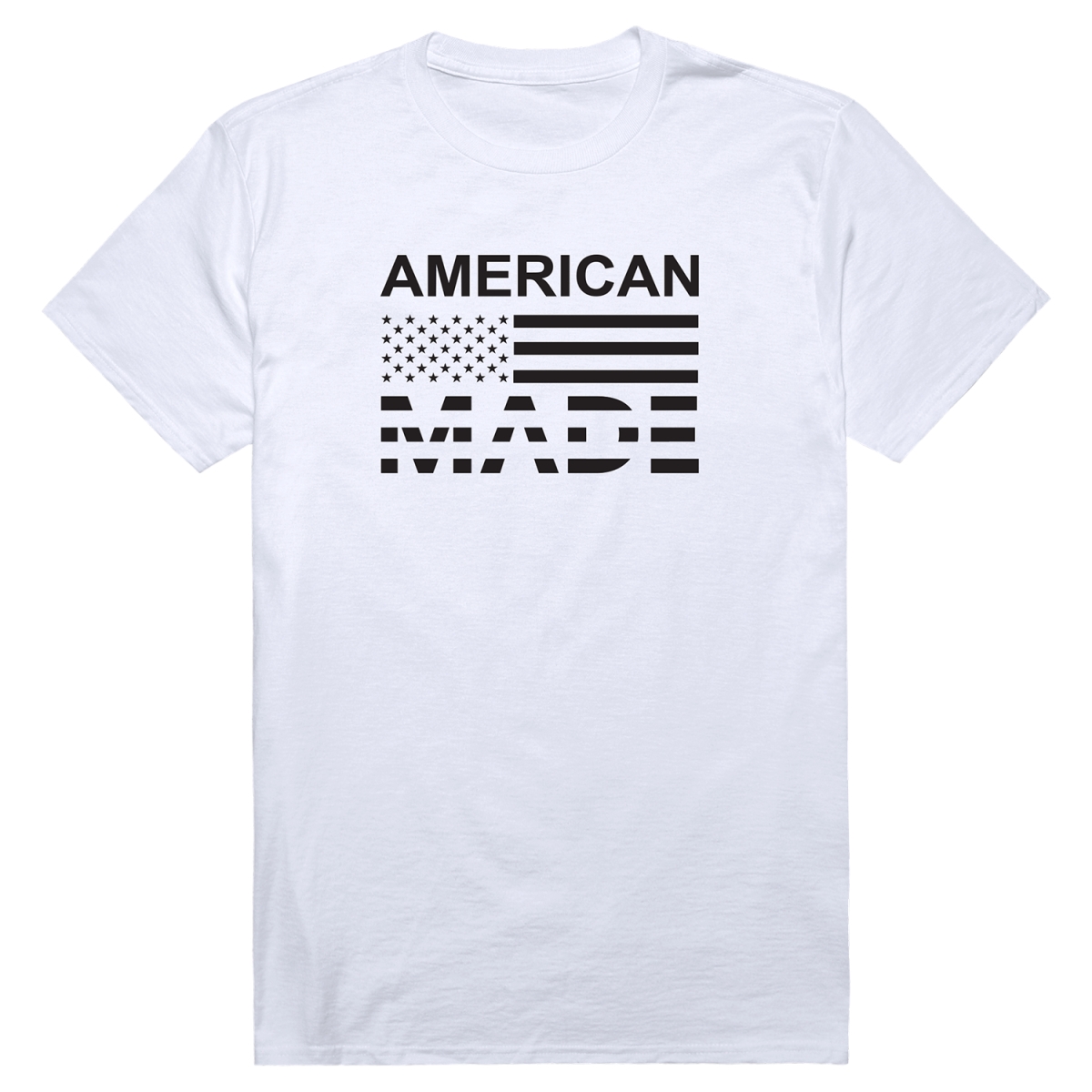 AM3-213-WHT-03 America Basic American Made Short Sleeve T-Shirt, White - Large