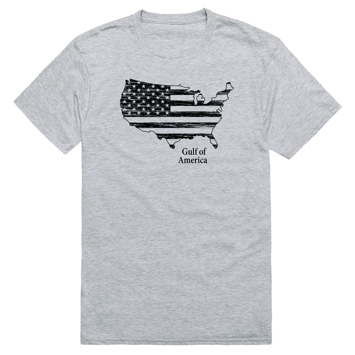 AM3-227-HGY-03 America Basic Gulf Short Sleeve T-Shirt, Heather Gray - Large