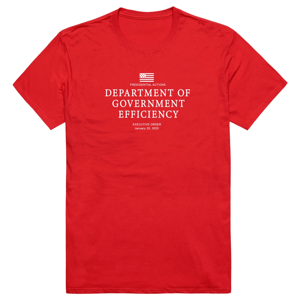 AM1-206-RED-02 America D.O.G.E 2 Short Sleeve T-Shirt, Red - Medium