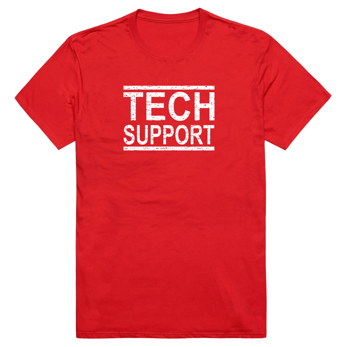 AM1-211-RED-01 America Tech Support Short Sleeve T-Shirt, Red - Small