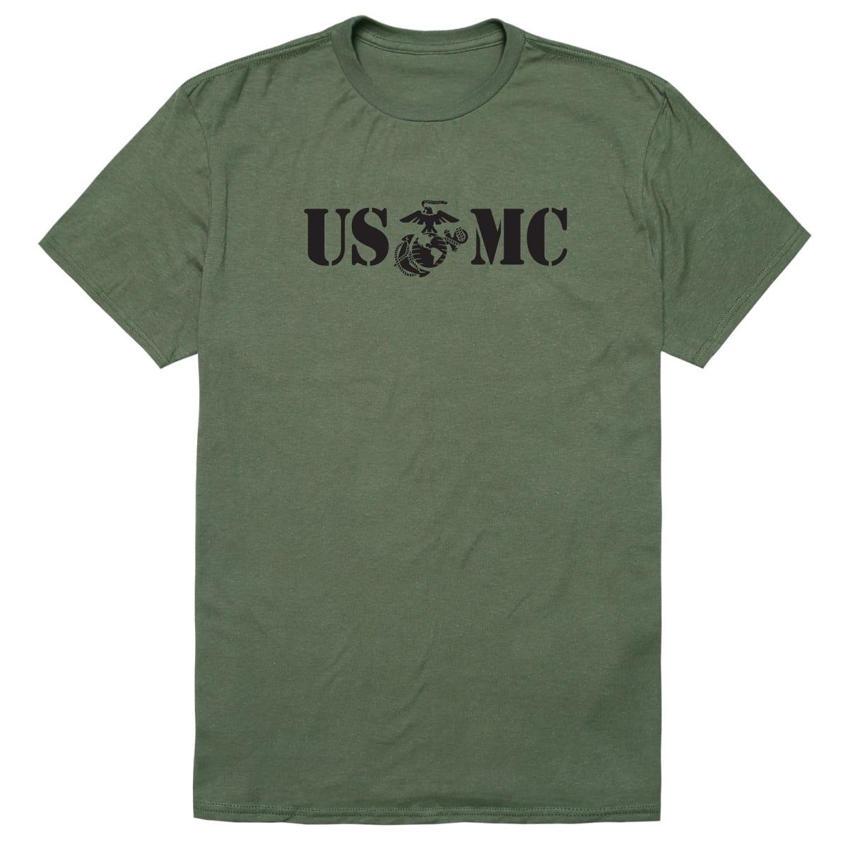 AM5-MC4-OLV-01 Basic Military US Marines 4 Short Sleeve T-Shirt, Olive - Small
