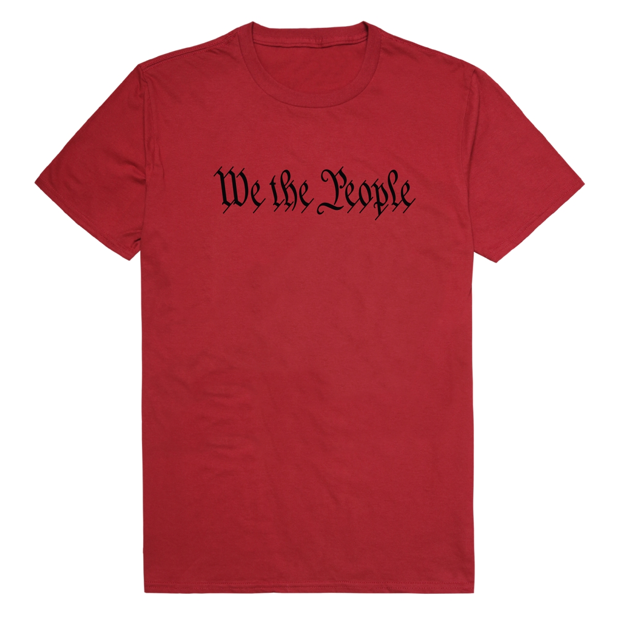 AM3-236-CAR-02 America Basic We the People Short Sleeve T-Shirt, Cardinal - Medium