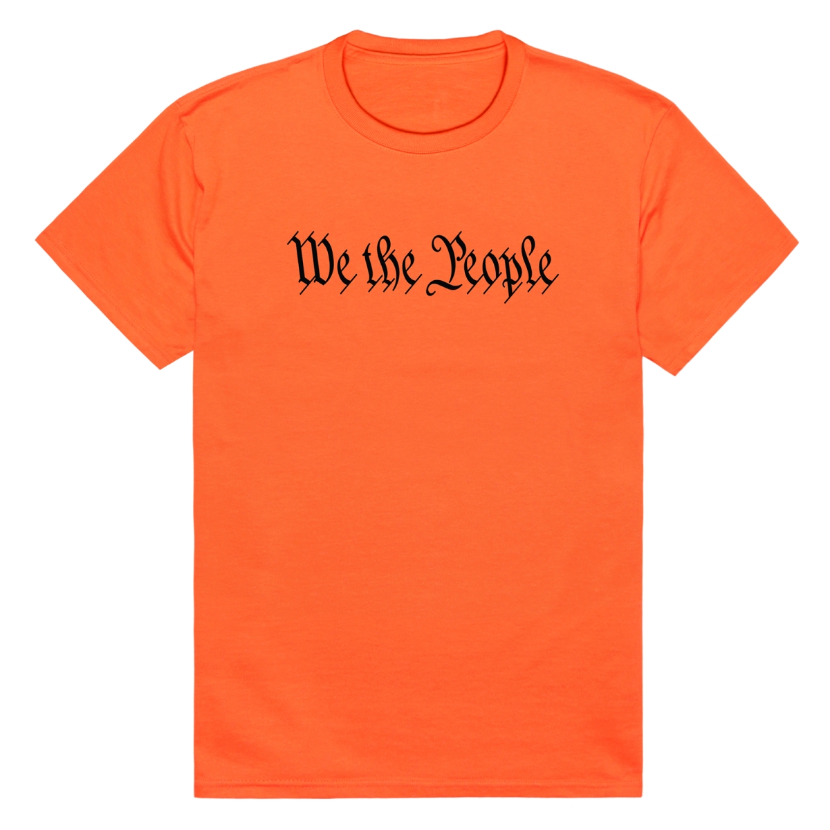 AM3-236-ORN-03 America Basic We the People Short Sleeve T-Shirt, Orange - Large