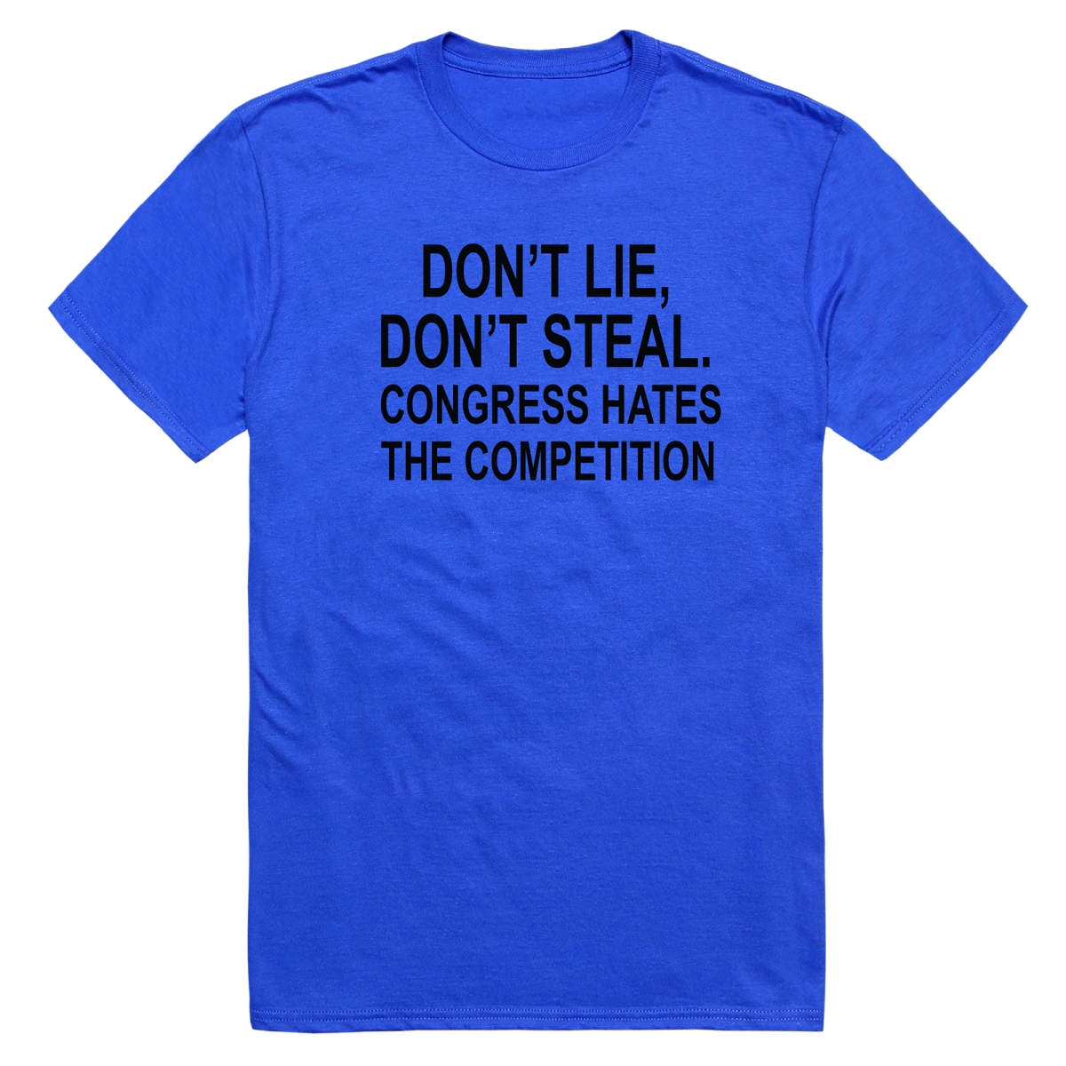 AM3-251-RYL-03 America Basic Do Not Lie Short Sleeve T-Shirt, Royal Blue - Large