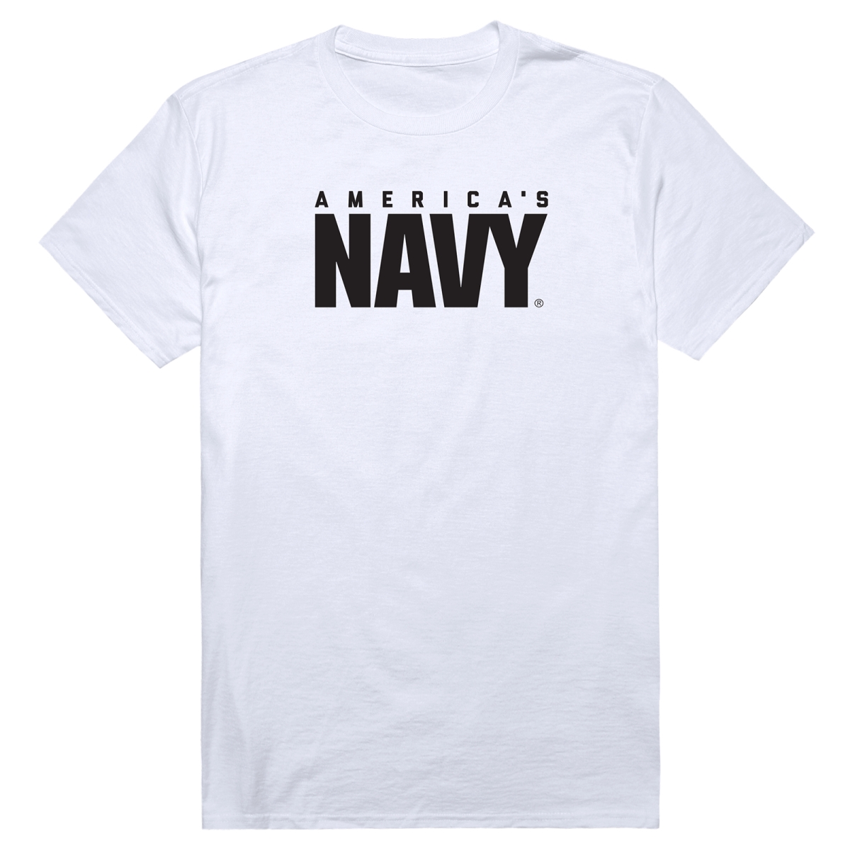 AM5-NA1-WHT-04 Basic Military US Navy 1 Short Sleeve T-Shirt, White - Extra Large
