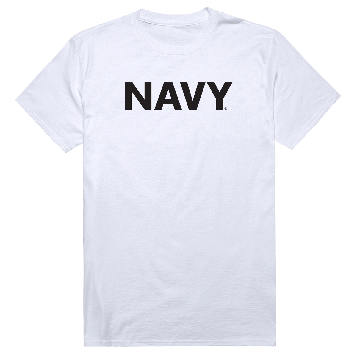AM5-NA3-WHT-02 Basic Military US Navy 3 Short Sleeve T-Shirt, White - Medium
