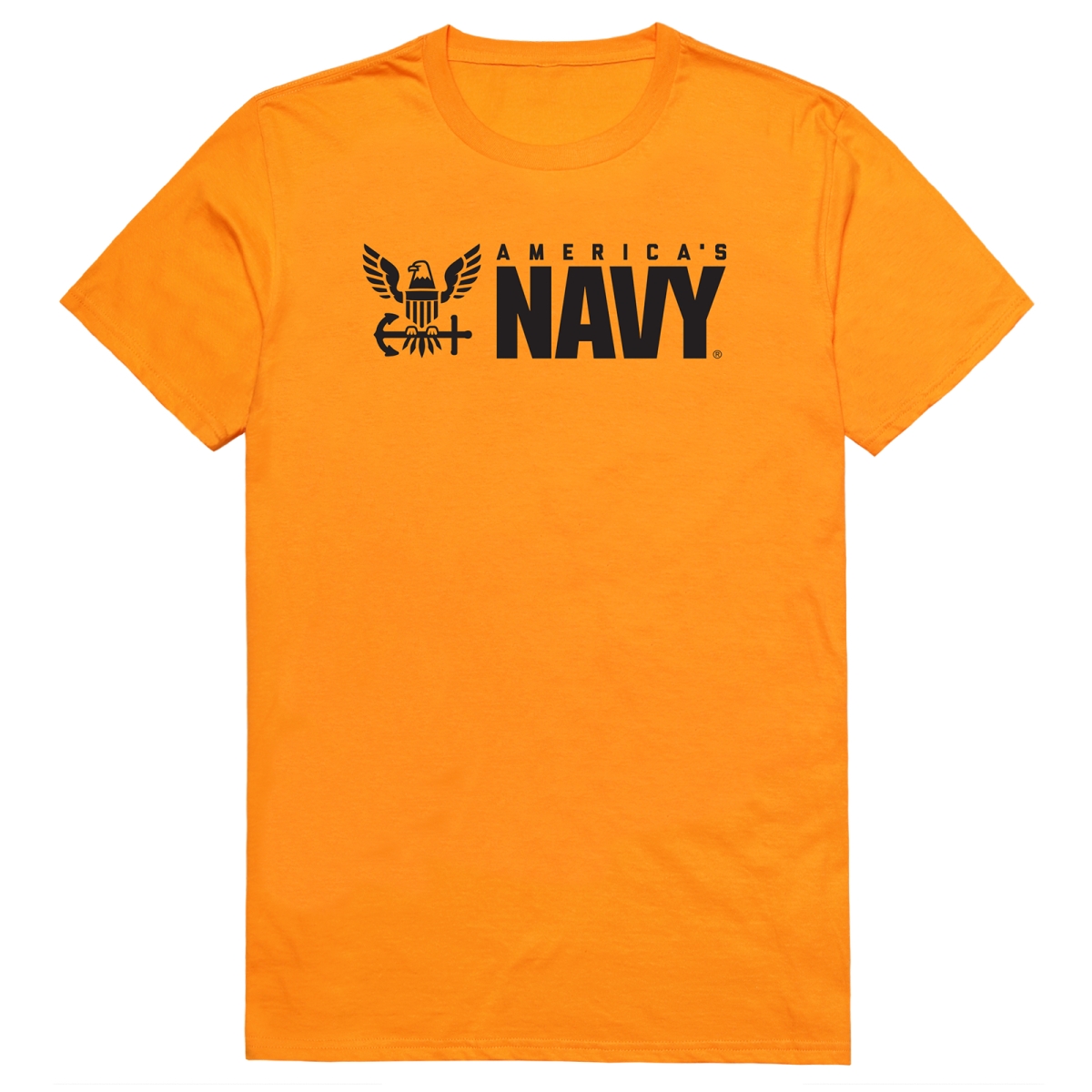 AM5-NA5-GLD-04 Basic Military US Navy 5 Short Sleeve T-Shirt, Gold - Extra Large
