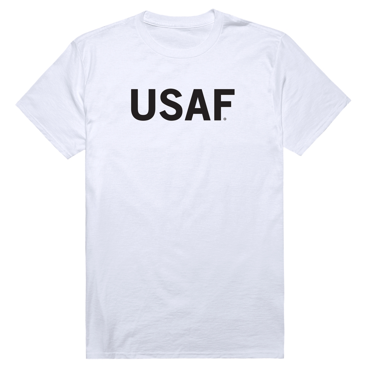 AM5-AF4-WHT-04 Basic Military US Air Force 4 Short Sleeve T-Shirt, White - Extra Large