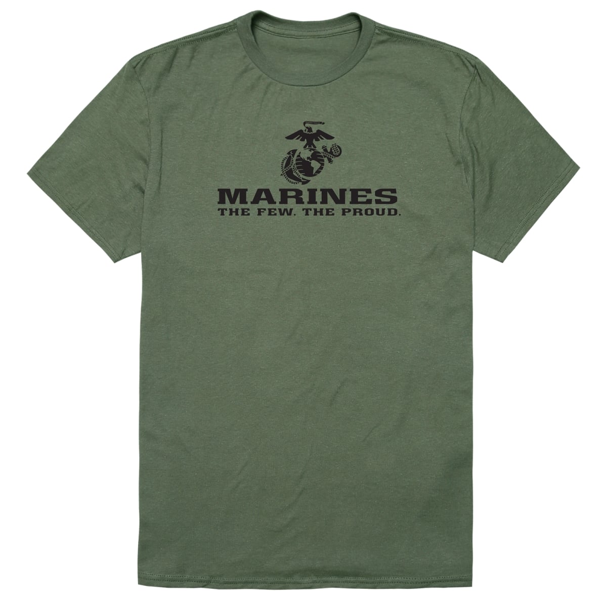 AM5-MC1-OLV-04 Basic Military US Marines 1 Short Sleeve T-Shirt, Olive - Extra Large