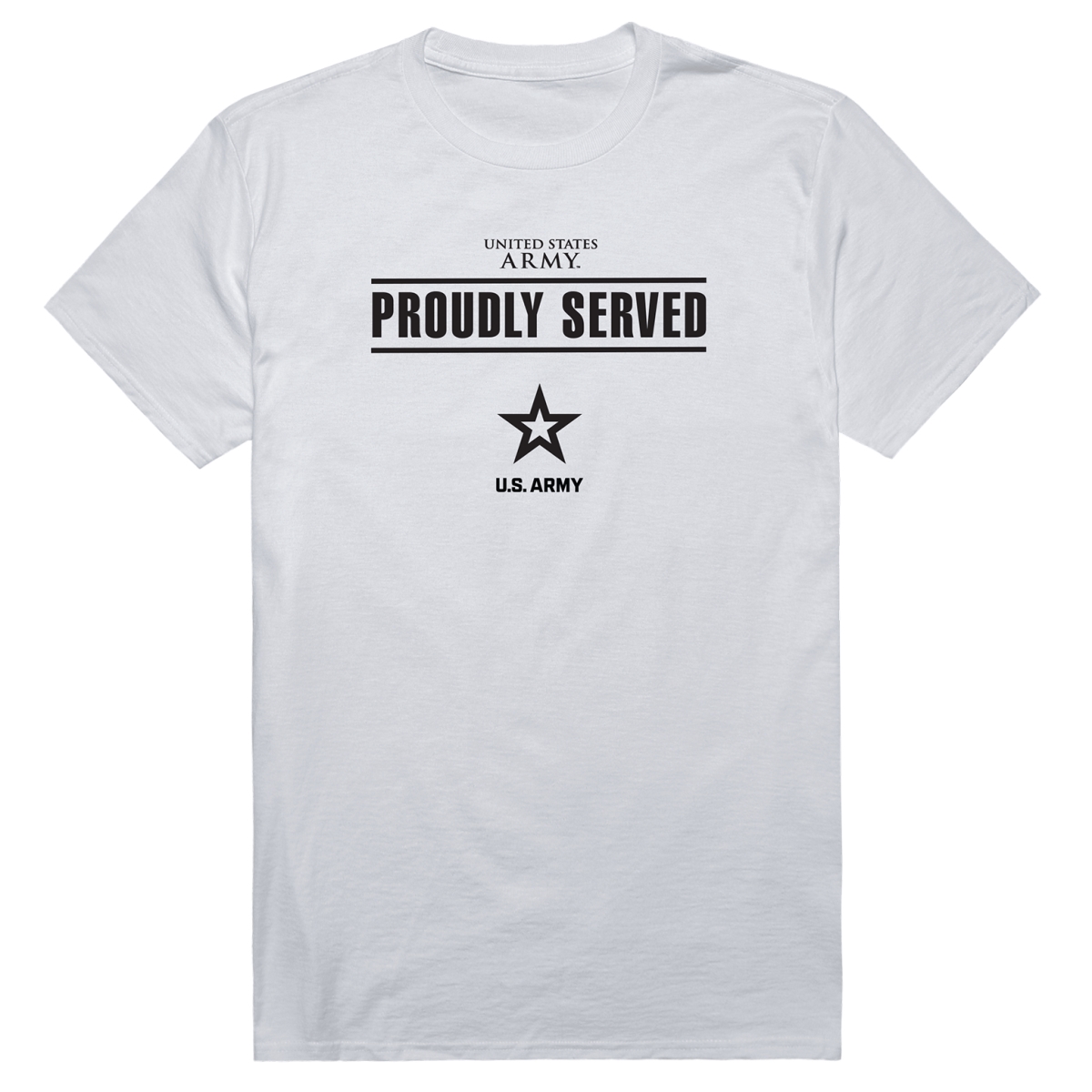 AM5-AR6-WHT-01 Basic Military Army 6 Short Sleeve T-Shirt, White - Small