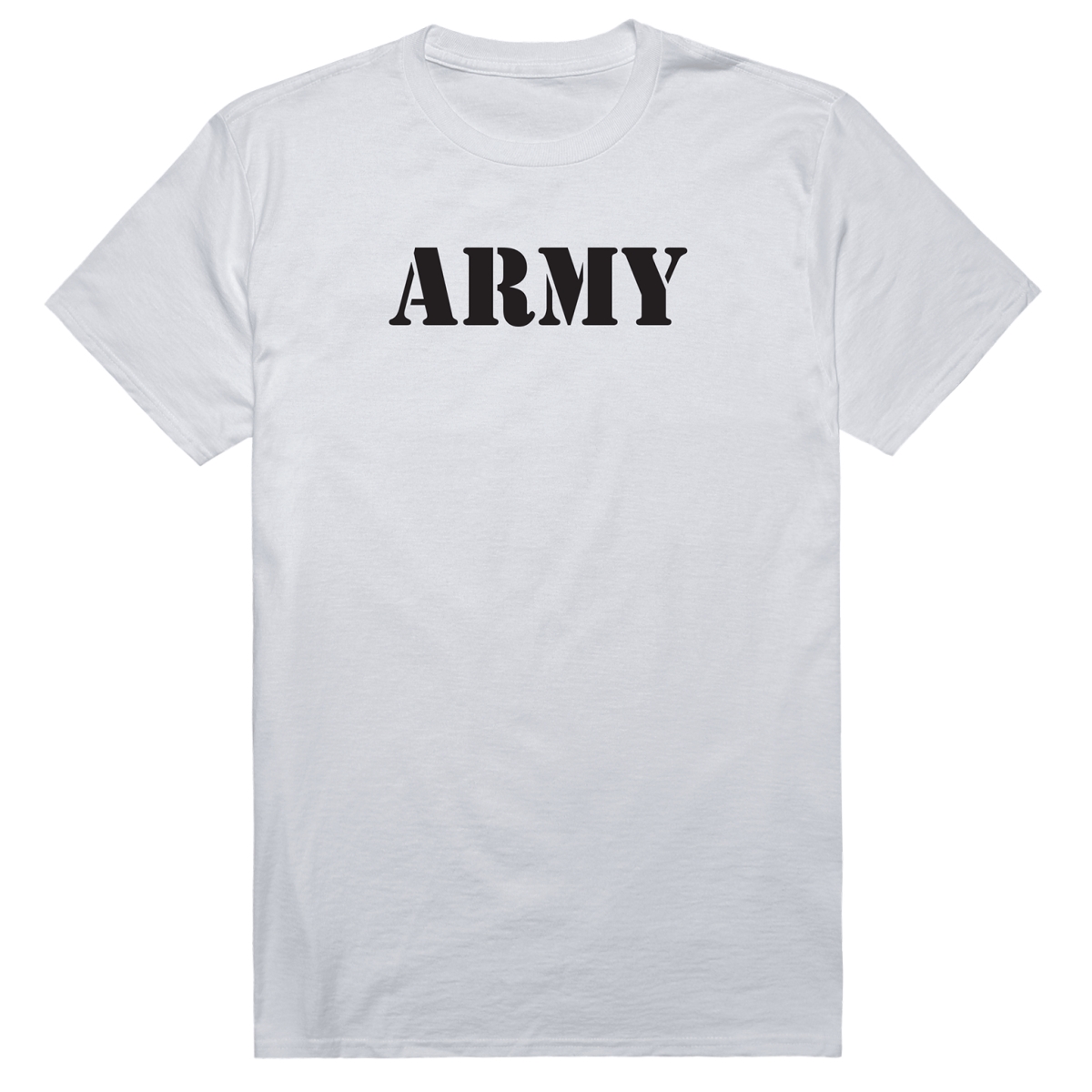 AM5-AR7-WHT-01 Basic Military Army 7 Short Sleeve T-Shirt, White - Small