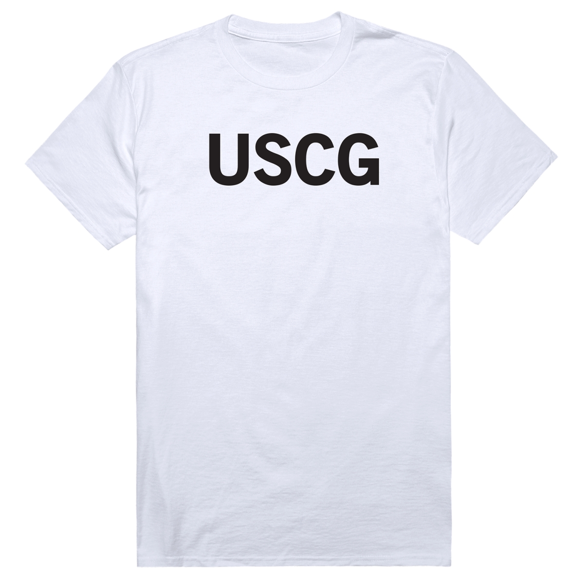 AM5-CG3-WHT-04 Basic Military USCG 3 Short Sleeve T-Shirt, White - Extra Large