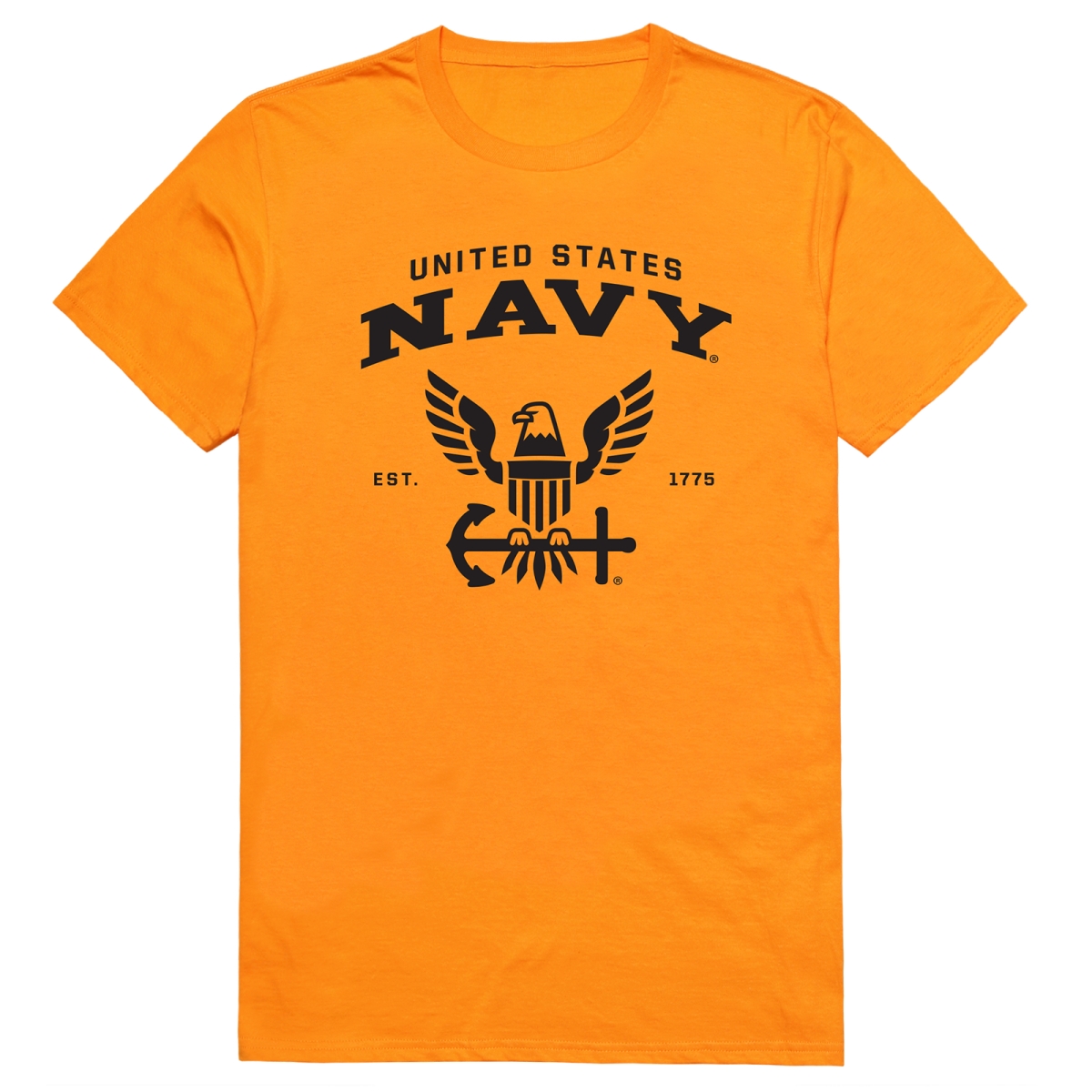 AM5-NA2-GLD-02 Basic Military US Navy 2 Short Sleeve T-Shirt, Gold - Medium