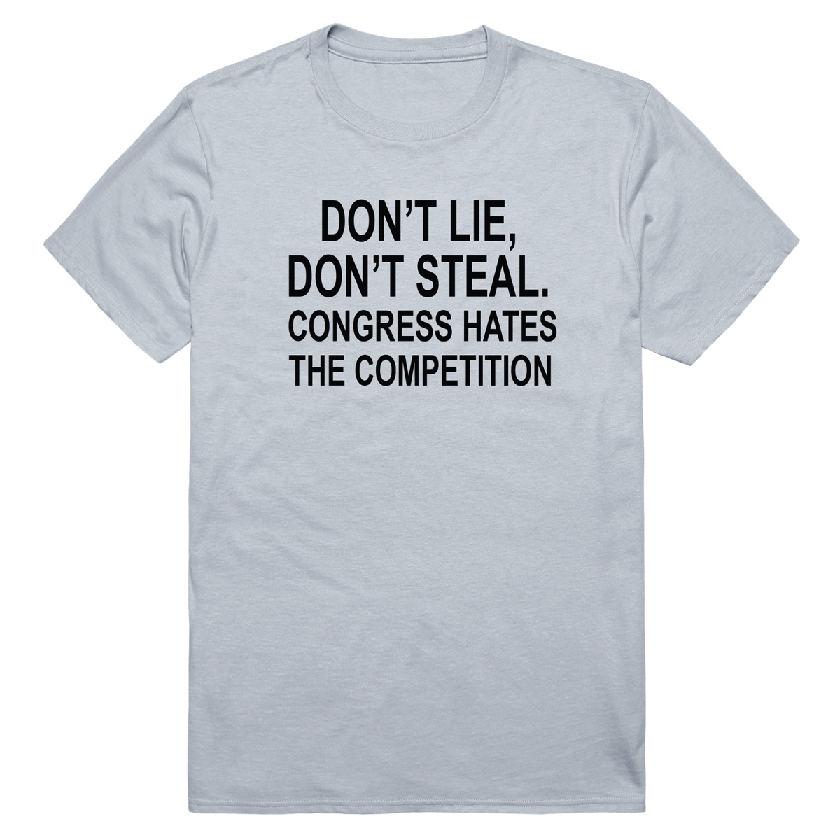 AM3-251-SIL-04 America Basic Do Not Lie Short Sleeve T-Shirt, Silver - Extra Large