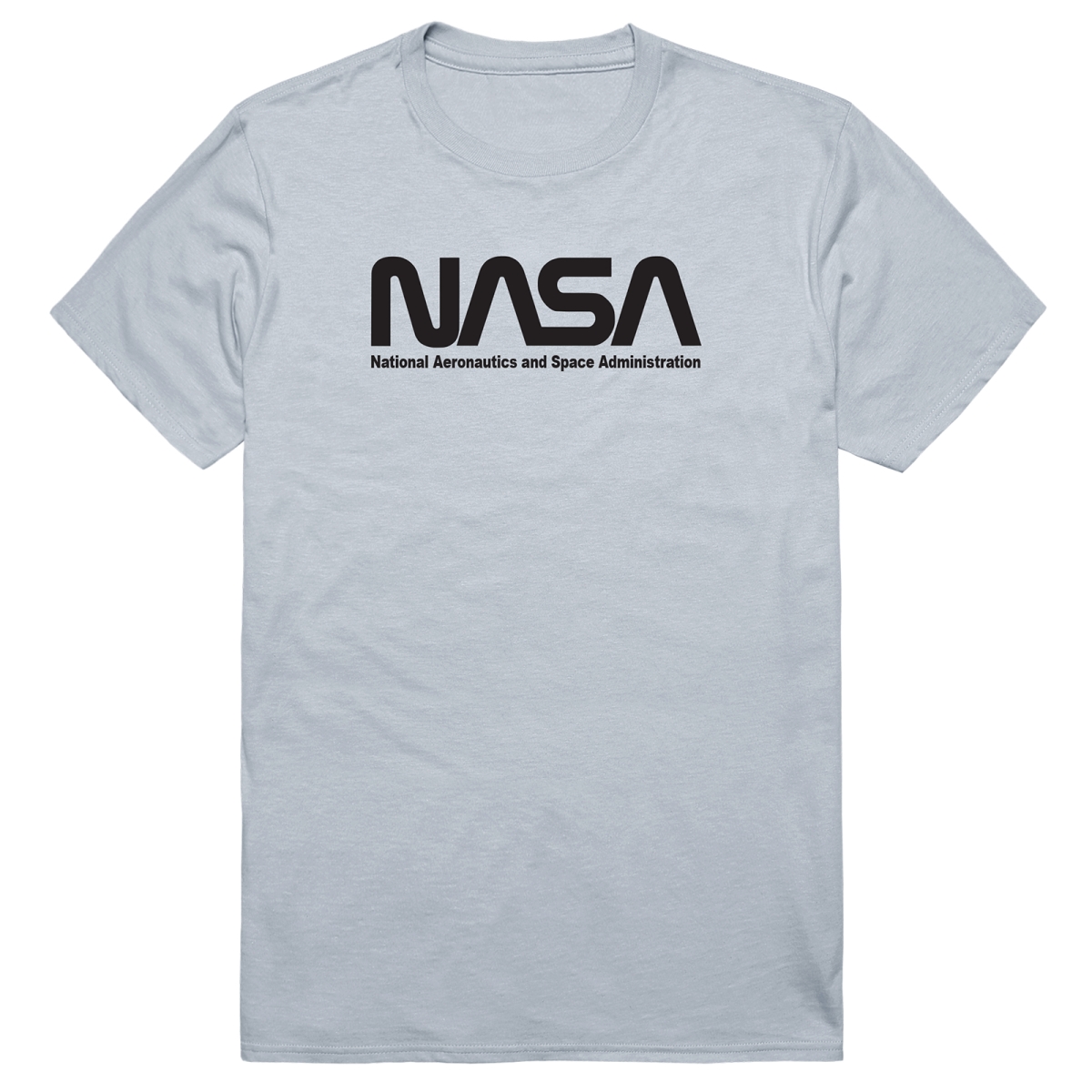 AM5-NS2-SIL-03 Basic Military NASA 2 Short Sleeve T-Shirt, Silver - Large
